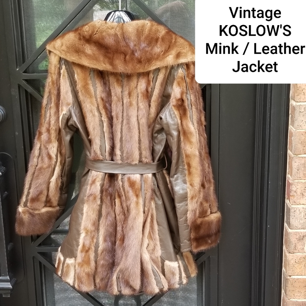 Gorgeous Vintage 1960s Koslow’s Leather & Mink Fur Coat